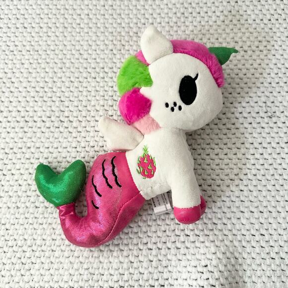 Tokidoki Pitaya Mermicorno Plush Pink Green Mermaid Unicorn Stuffed Animal Rare - Picture 2 of 6